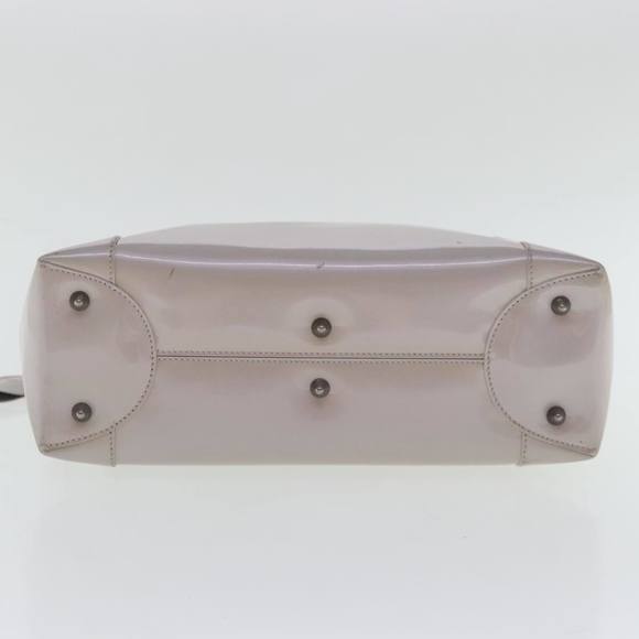 Christian Dior Maris Pearl Hand Bag Patent leather Purple Silver Auth bs19106 - Picture 5 of 16